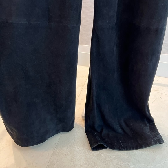 NEW with defect Fancy James Black Women Leather Suede Sleeveless Jumpsuit Size M - Picture 9 of 16